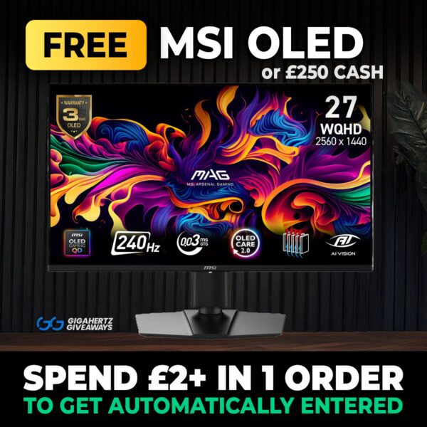 FREE | MSI 27″ 1440p OLED 240Hz Monitor